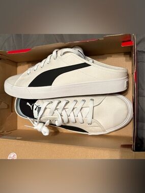 Puma Bari Mule in White and Black